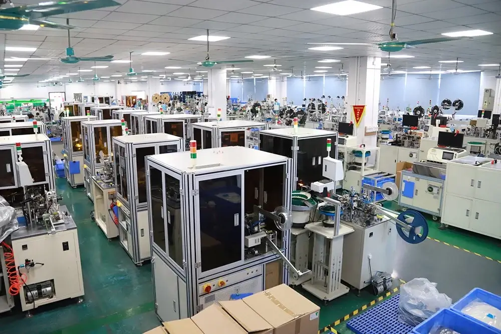 production area of wire harness workshop